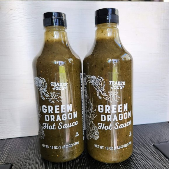 2 PACK Trader Joe's Green Dragon Hot Sauce 18 Oz (60g) each bottle - Picture 1 of 7